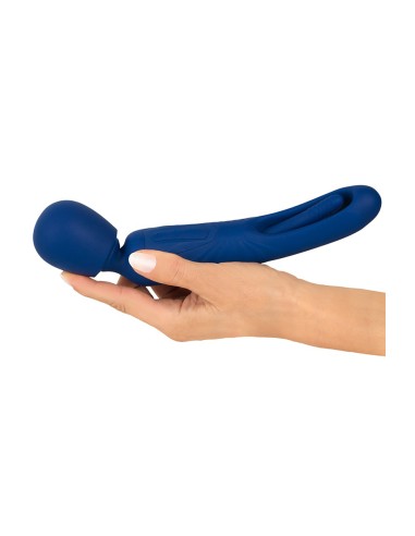 Vibro Wand réversible avec langue vibrante - Sweet Smile